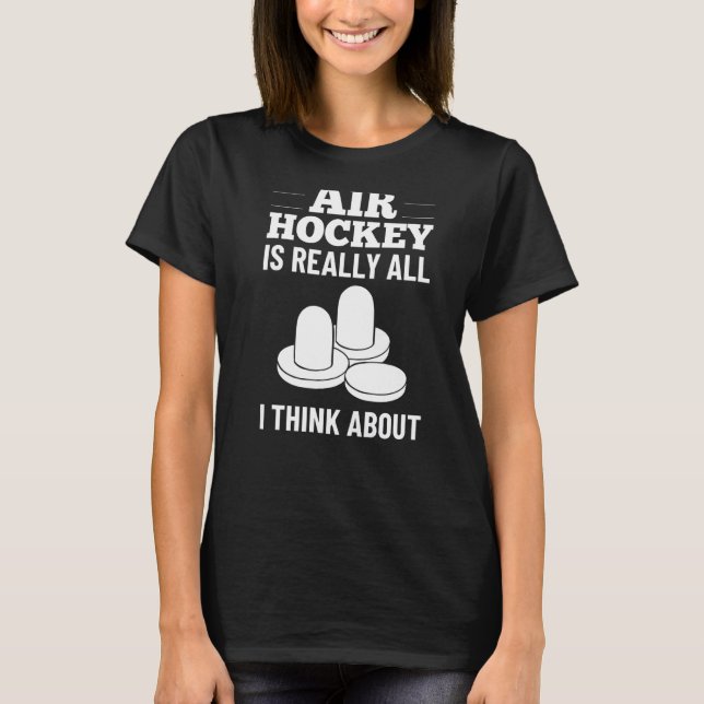 Air Hockey Table Game Pucks Rules Mini Paddles Mac T-Shirt (Front)