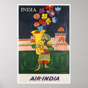 Air India Travel Poster Indian Art PrintA