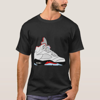 Air Jordan V (5) Fire Red Silver Tongue  T-Shirt