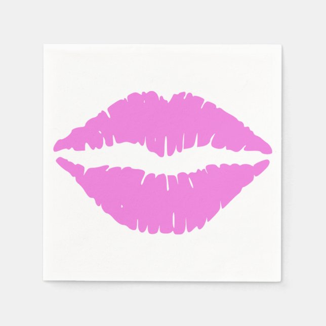 Air Kiss Lipstick Lips Napkins (Front)