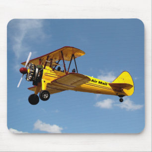 Air Mail Biplane Mouse Mat