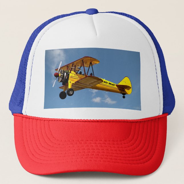 Air Mail Biplane Trucker Hat (Front)