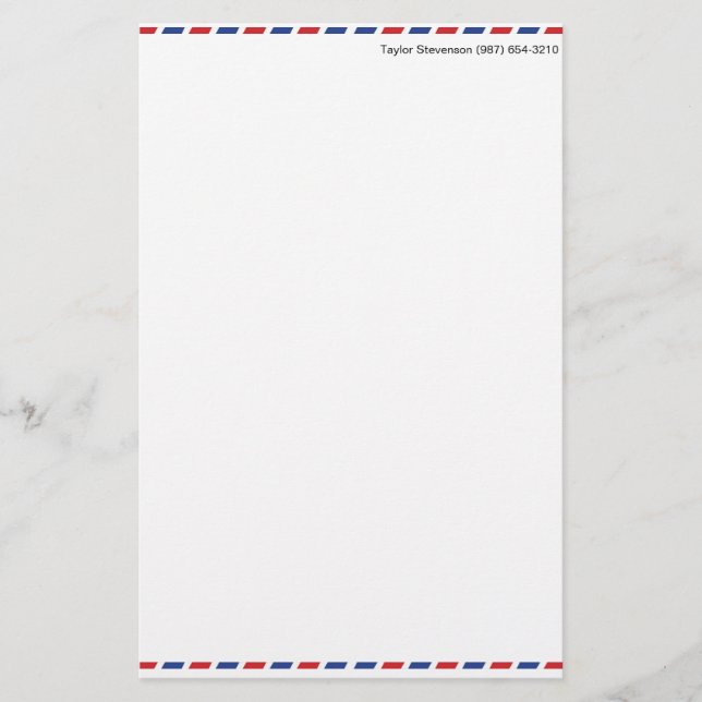 Air Mail (customisable) Stationery (Front)