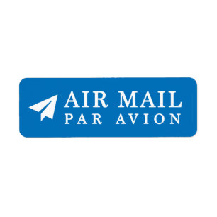 AIR MAIL PAR AVION 紙飛行機 エアメールシール paper aeroplane ラ