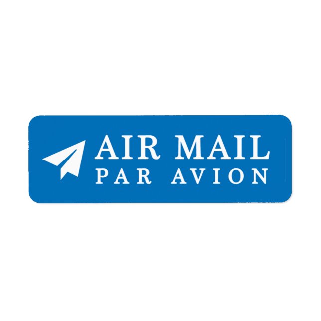 AIR MAIL PAR AVION 紙飛行機 エアメールシール paper aeroplane ラ (Front)