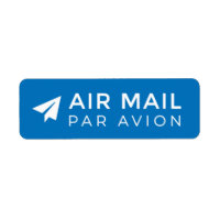 AIR MAIL PAR AVION 紙飛行機 エアメールシール paper aeroplane ラ