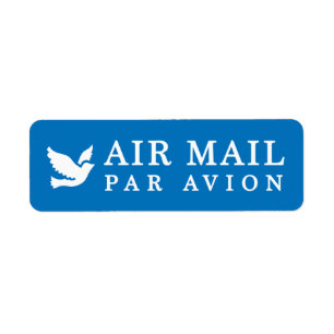 AIR MAIL PAR AVION 鳥 エアメールシール bird birds ラベル