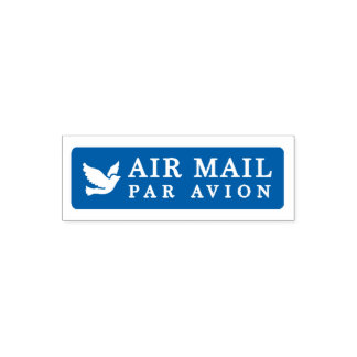 AIR MAIL PAR AVION 鳥 エアメールスタンプ bird birds セルフインキング Self-inking Stamp