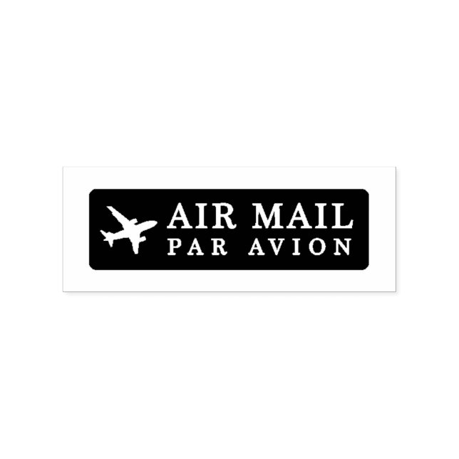 AIR MAIL PAR AVION Airmail Stamp airplane rubber s (Imprint)