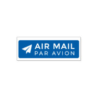 AIR MAIL PAR AVION Airmail Stamp paper airplane o