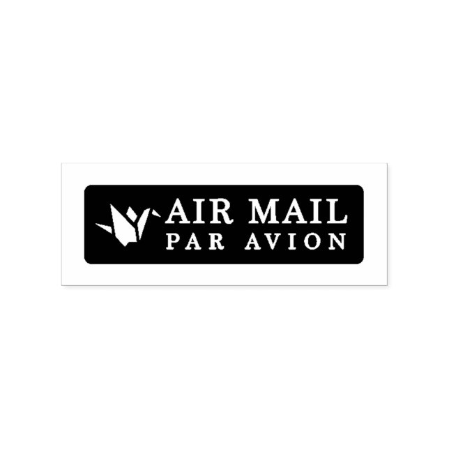 AIR MAIL PAR AVION Origami Bird Airmail Stamp orig (Imprint)