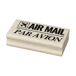 Air Mail / Par Avion shipping wooden stamp