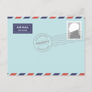 Air mail postcard