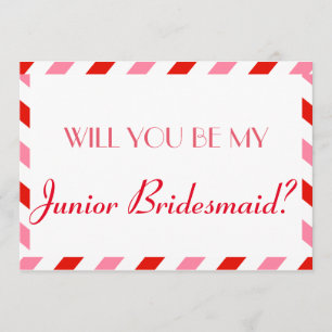 Air Mail Will You Be My Junior Bridesmaid Invitation