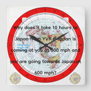 Air Map Square Wall Clock