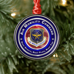 Air Mobility Command Customised Christmas Metal Tree Decoration