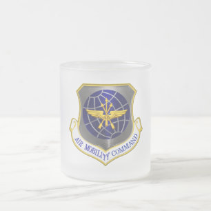 Air Mobility Command Frosted Glass Coffee Mug