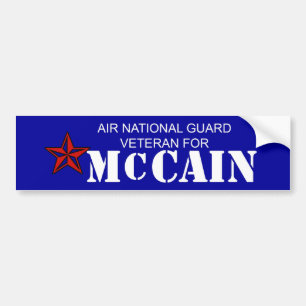 Air Nat Guard Vet for McCain Bumper Sticker