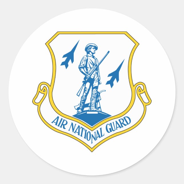 Air National Guard Classic Round Sticker (Front)