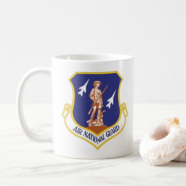 Air National Guard Military Veteran Coffee Mug (With Donut)