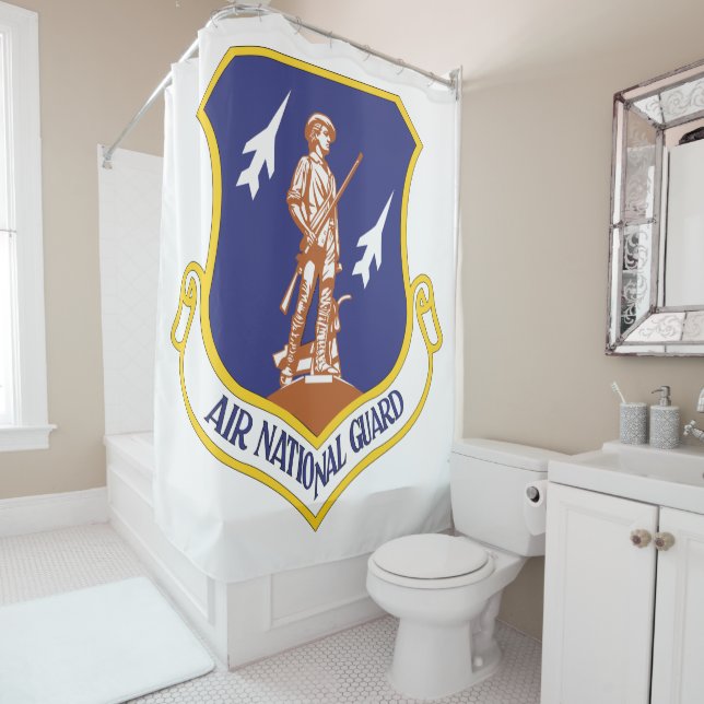 Air National Guard Military Veteran Shower Curtain (In Situ)