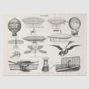 Air Navigation (1897)  Ephemera Decoupage Tissue Paper
