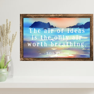 Air of Ideas Wharton Quote Beachscape  Poster