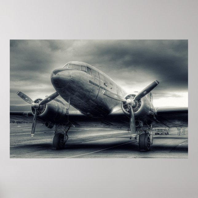 Air Plane Aviation Dakota DC-3 Poster (Front)