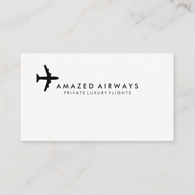 Air Plane | Flight Attendant | Pilot | Airline Business Card (Front)
