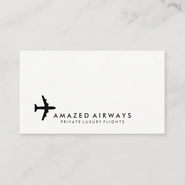 Air Plane | Flight Attendant | Pilot Business Card (Front)