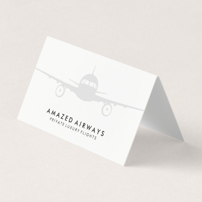 Air Plane | Flights Business Card (Front)