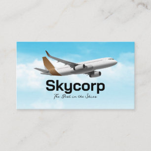 Air Plane in the Sky Travel Business Card