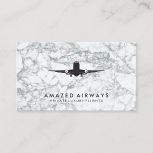 Air Plane   Take Off   Marble   Luxury Flights Business Card
