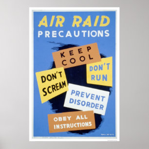 Air Raid Precautions 1941 WPA Poster