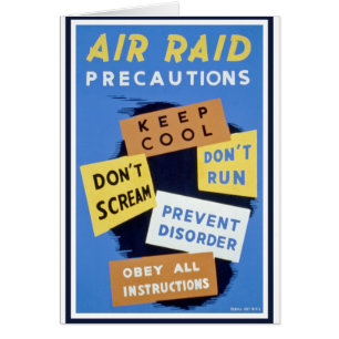 Air raid precautions sign (1943)