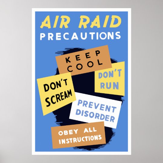 Air Raid Precautions WW2 Poster Zazzle.co.uk