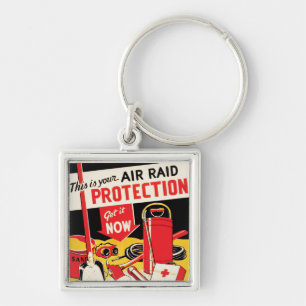 Air Raid Protection Key Ring