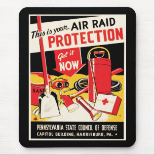 Air Raid Protection Mouse Mat