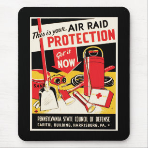 Air Raid Protection Mouse Mat