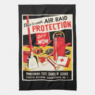 Air Raid Protection Tea Towel