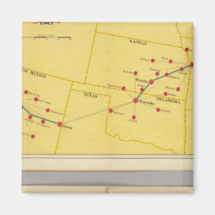 Air Route from Los Angeles to Columbus Magnet