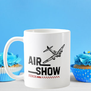 AIR SHOW B-17 WWII Vintage Aeroplane,Custom Year Coffee Mug