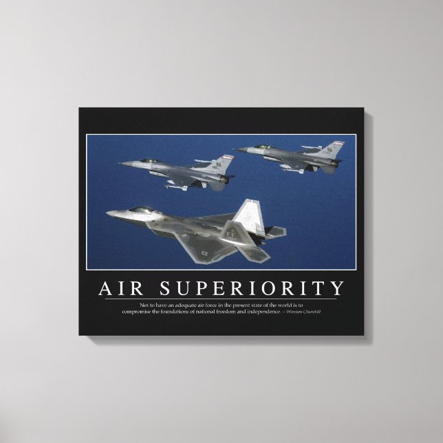 Air Superiority: Inspirational Canvas Print (Front)