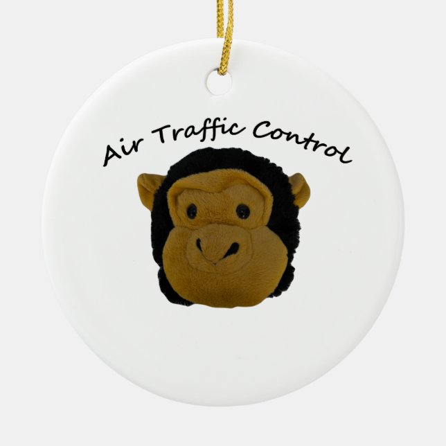 Air Traffic Control Accounts Department.Funny Gift Ceramic Tree Decoration (Front)