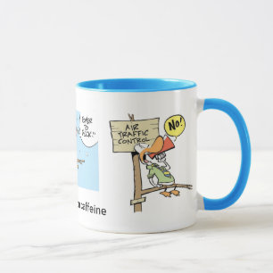 Air Traffic Control Cartoon Coffee Mug