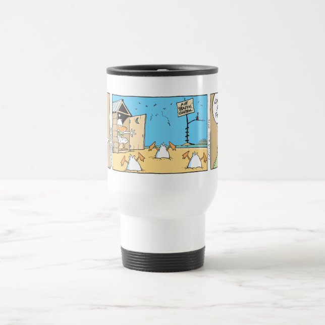 Air Traffic Control Cartoon Travel Mug (Center)