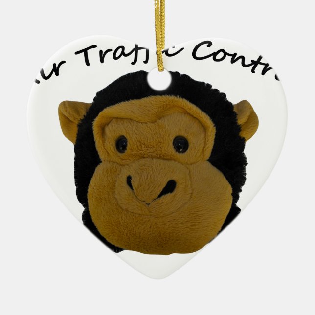 Air Traffic Control Ceramic Tree Decoration (Front)