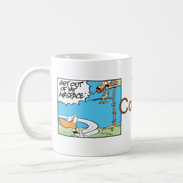 Air Traffic Control Coffee Humour Mug (Left)