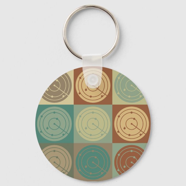 Air Traffic Control Pop Art Key Ring (Front)