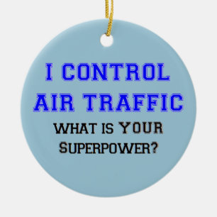 air traffic controller ceramic tree decoration